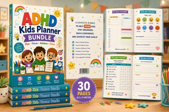 Download ADHD Kids Planner Bundle - Kids planner Collection