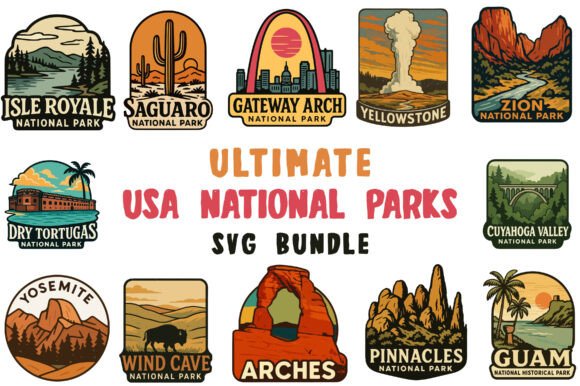 Download Ultimate USA National Parks Svg Bundle - Ultimate Collection